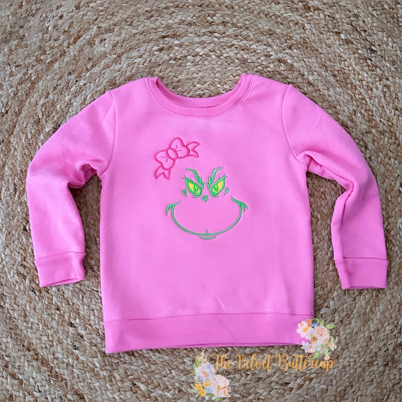 Grinch Sweatshirt with Bow