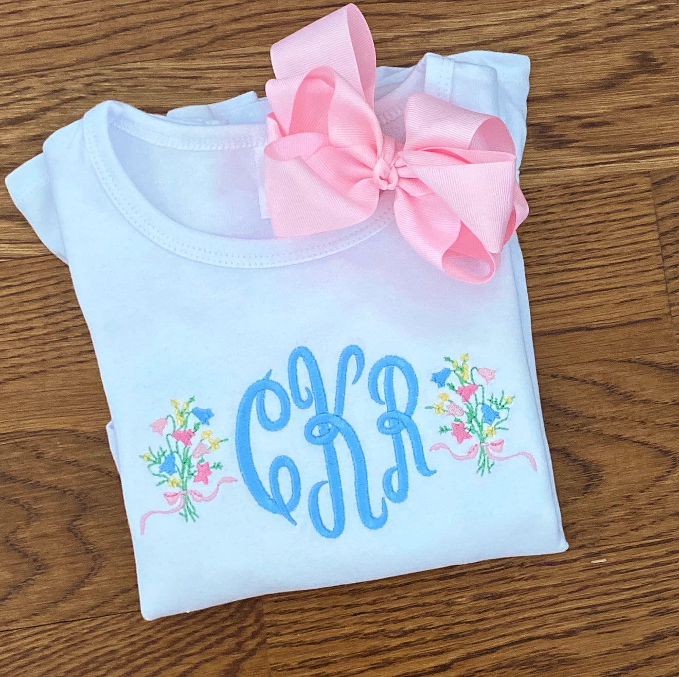 Floral Bouquet Embroidered Tee