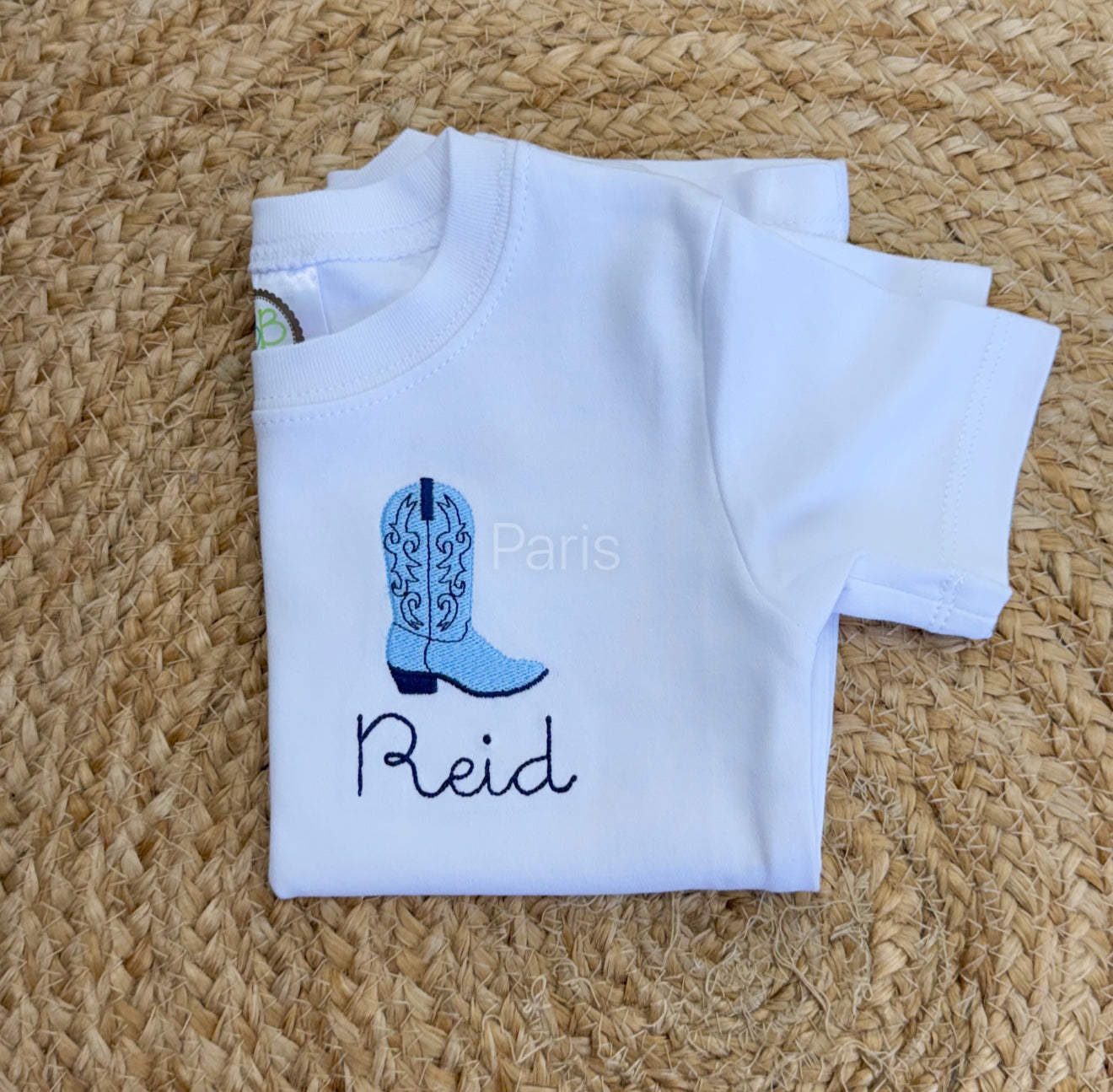 Boot Embroidery Design with Name