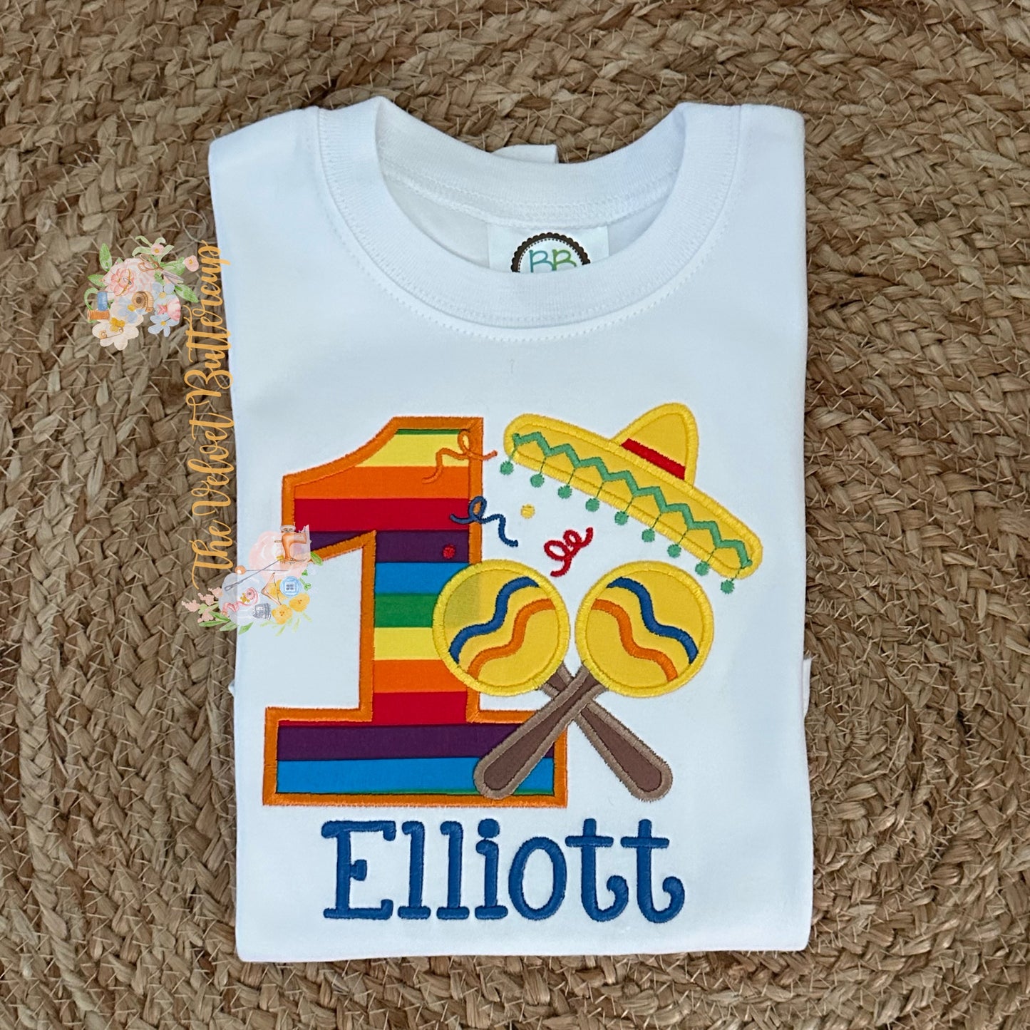 Firsta Boys Birthday Shirt with Sombrero and Maracas