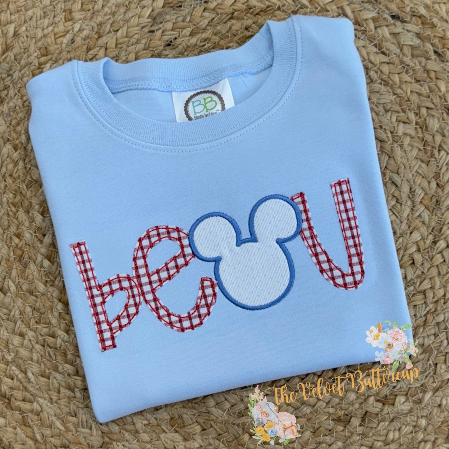 Mickey Mouse Name Applique Shirt