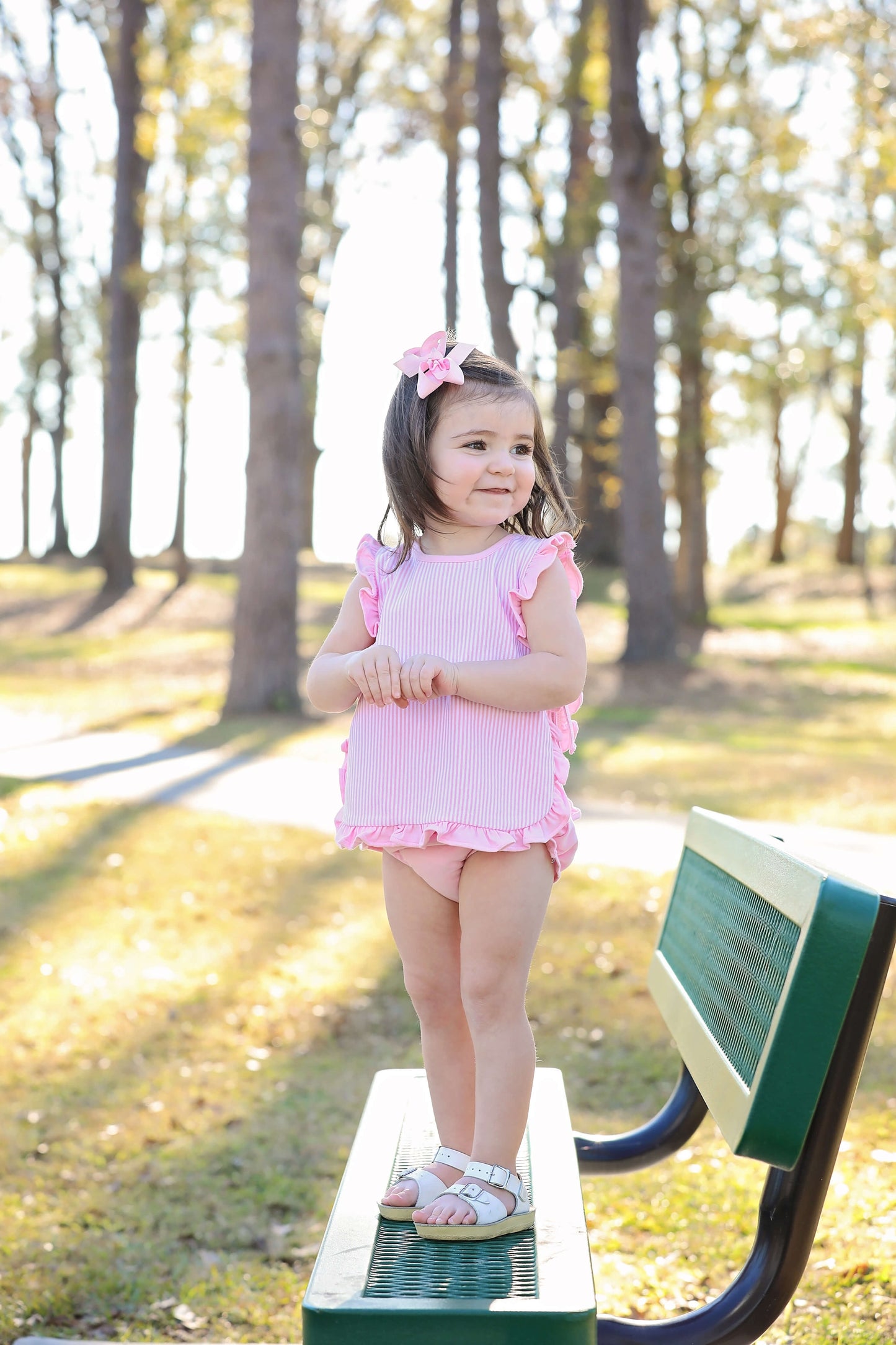Lou Lou Diaper Set - Light Pink Stripe