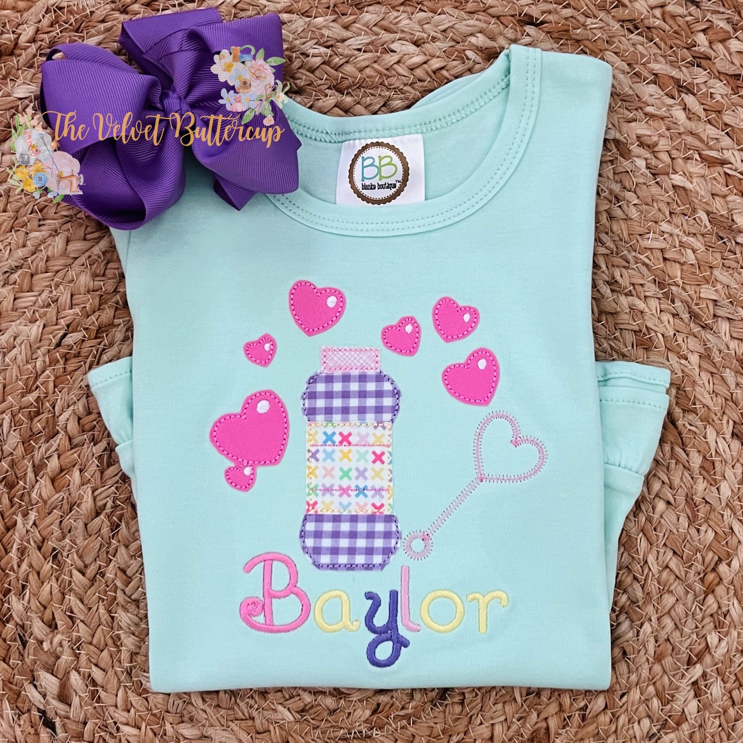 Bubble Appliqué Shirt with Name