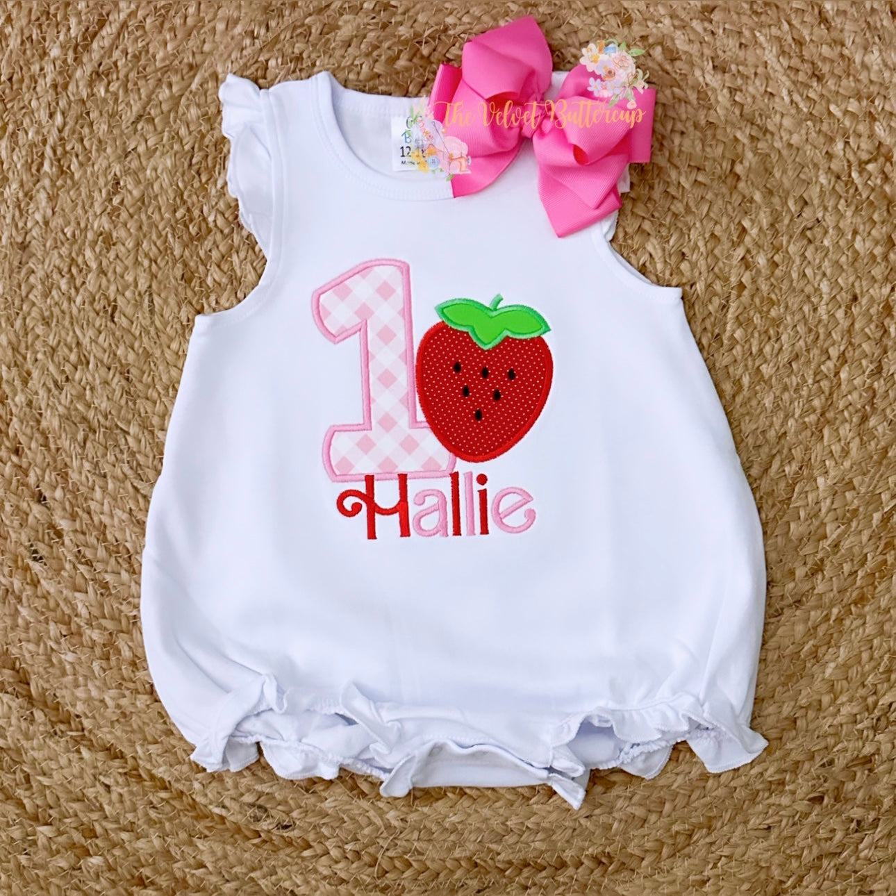 Strawberry Appliqué Birthday Shirt