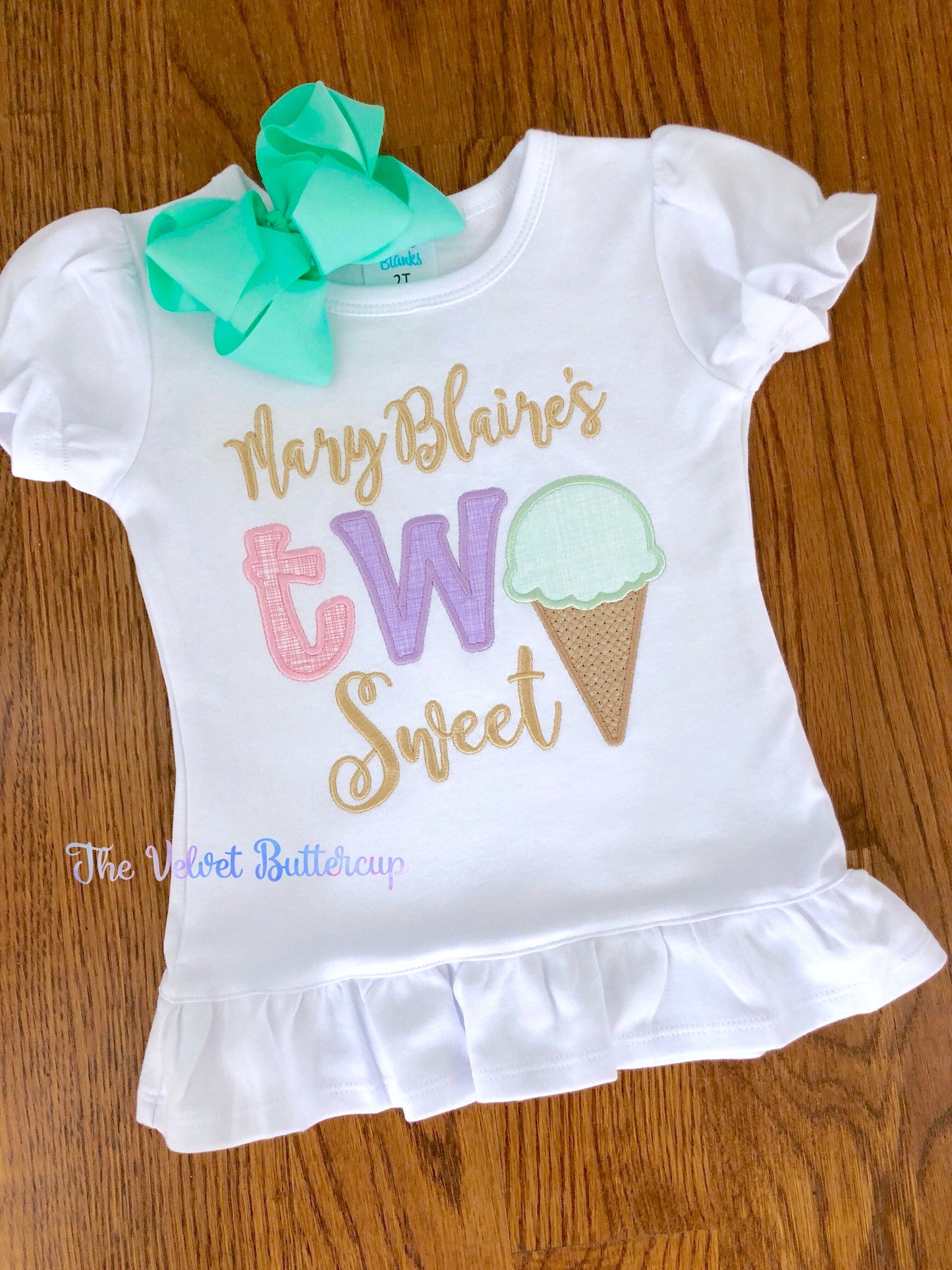 Birthday Shirt - Two Sweet Birthday Shirt - Ice Cream Birthday Shirt - Ice Cream Party Shirt