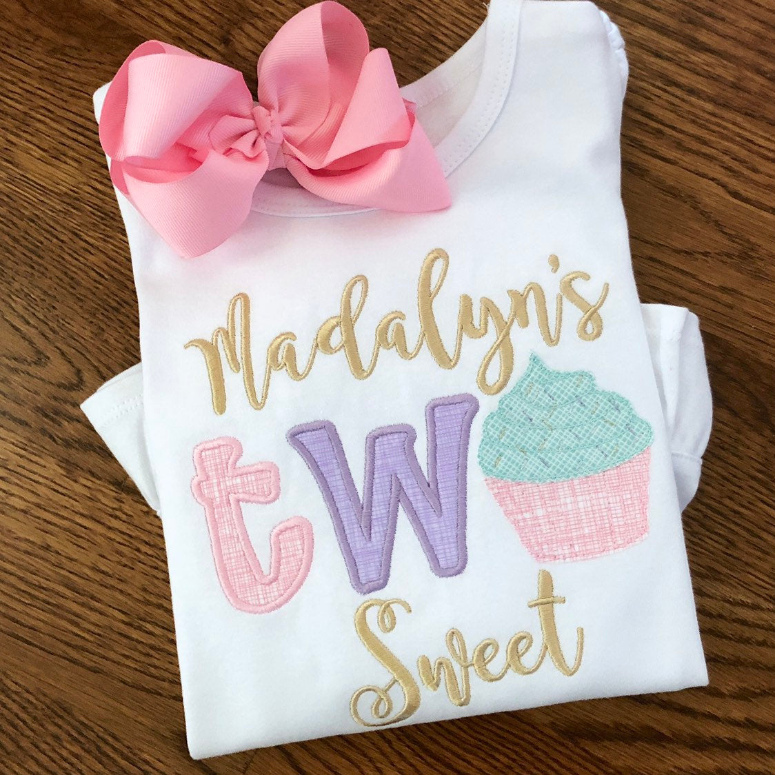 Birthday Shirt - Two Sweet Birthday Shirt - Cupcake Birthday Shirt - Cupcake Party Shirt - Birthday Party Shirt - Girls Birthday Shirt
