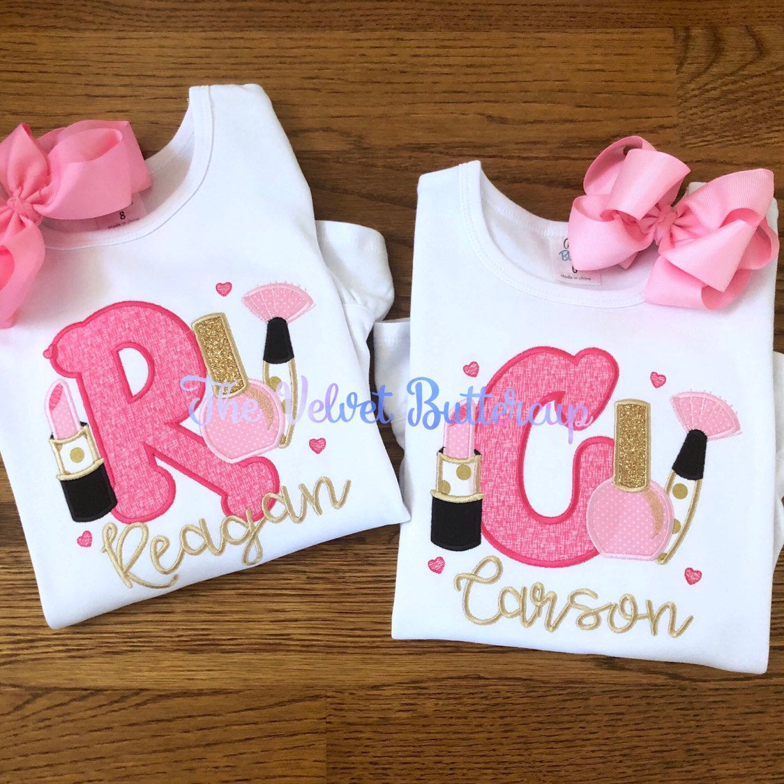 Spa Party Shirt - Spa Birthday Shirt - Party Shirt - Makeup Birthday Shirt - Applique Shirt - Nail Polish Shirt