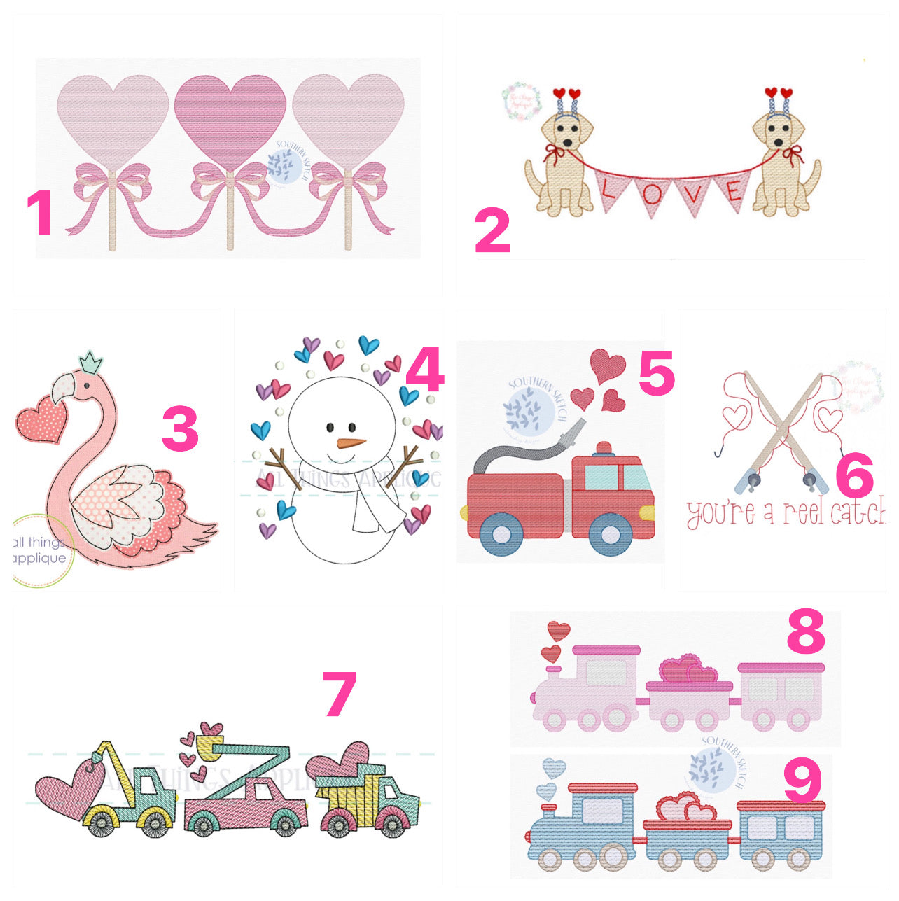 Valentines Day Tees with Embroidered Name