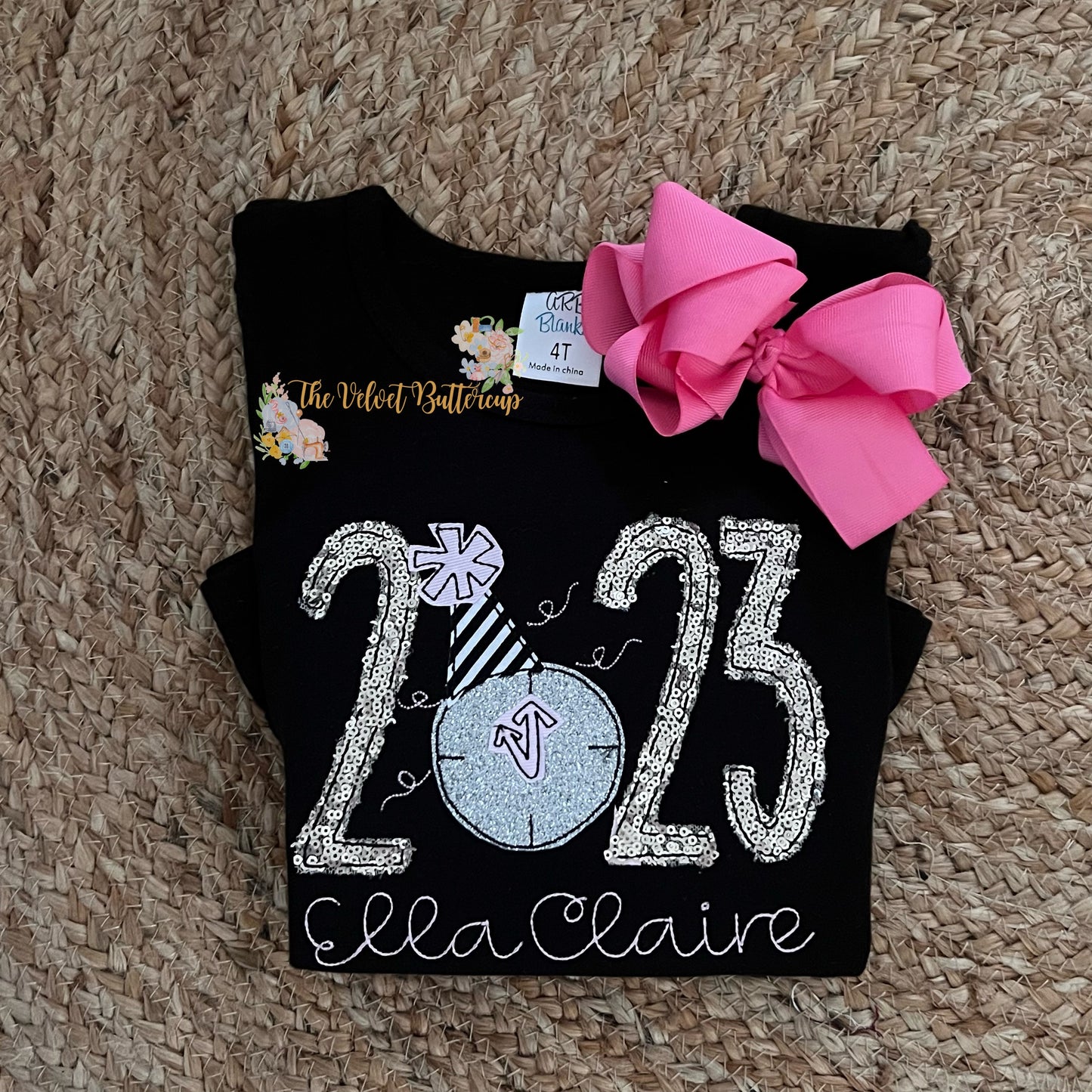 New Years Appliqué shirt with Name