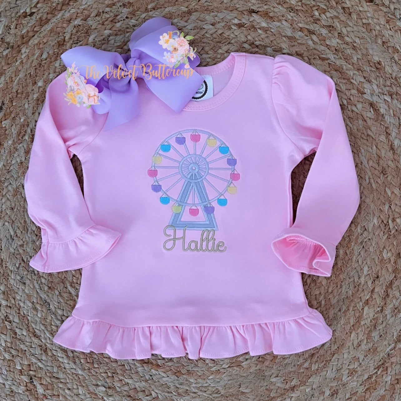 Ferris Wheel Fair Appliqué Shirt with Embroidered Name