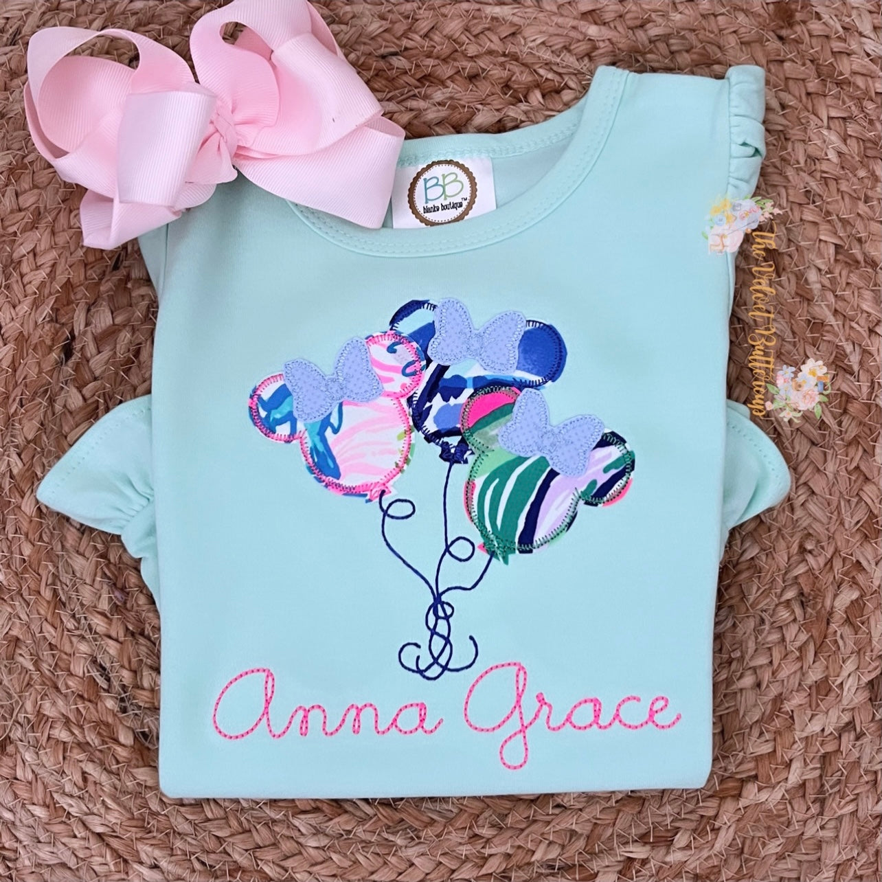 Balloon Appliqué Shirt with Name