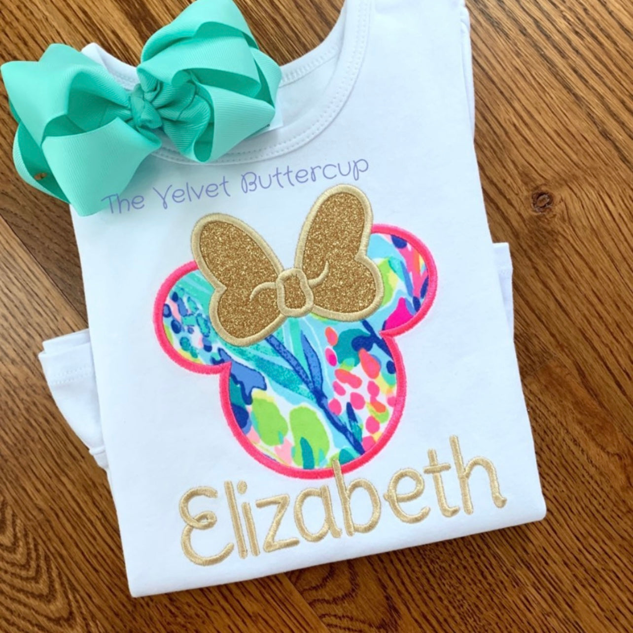 Minnie Mouse shirt with Embroidered Name