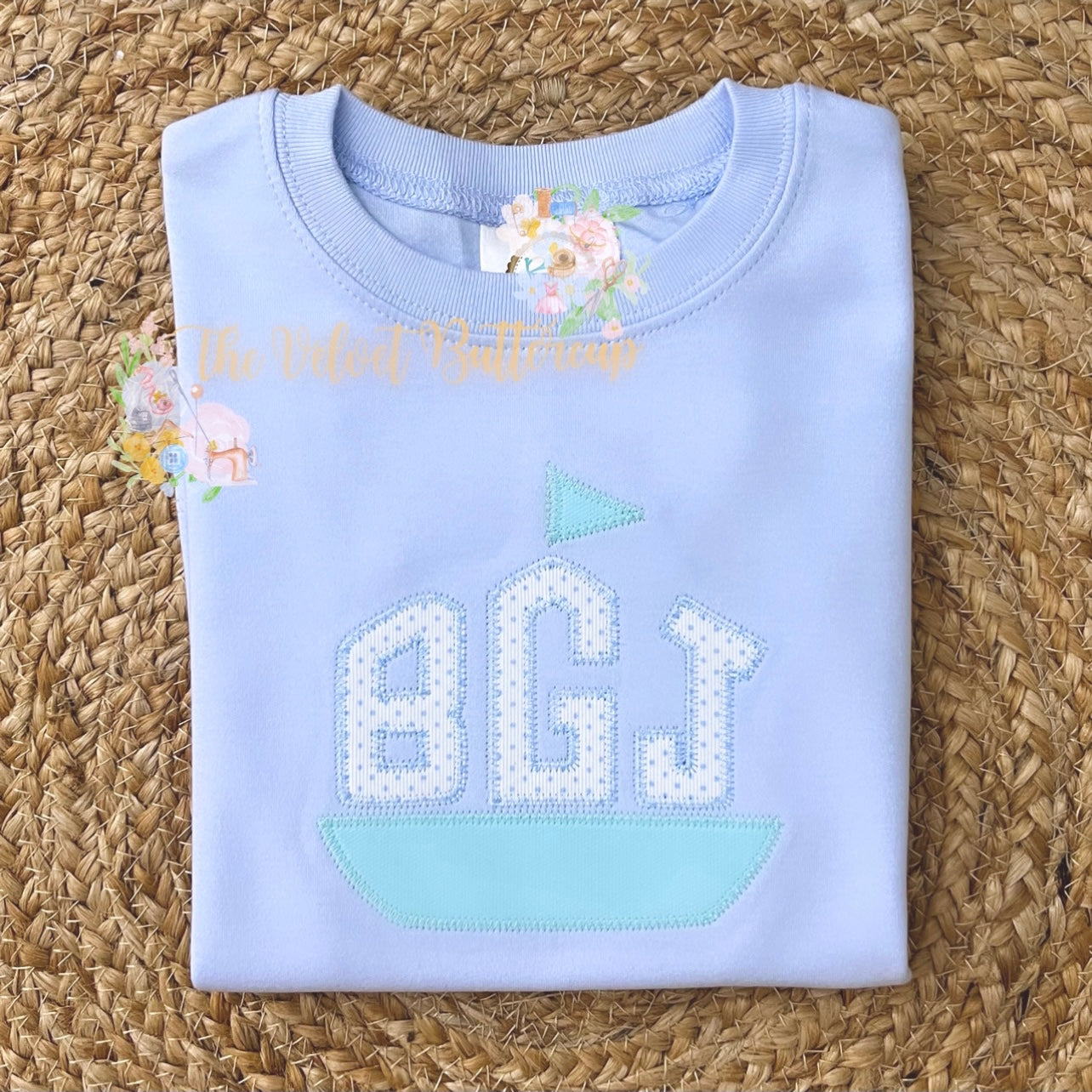 Sailboat Monogram Appliqué Shirt