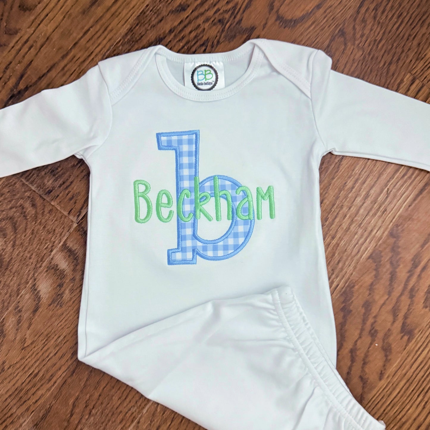 Baby Layette - Monogrammed Gown - Baby Gown - Ruffle Baby Gown - Baby Shower Gift - Girls Baby Gown - Soft Baby Gown - Personalized Gown