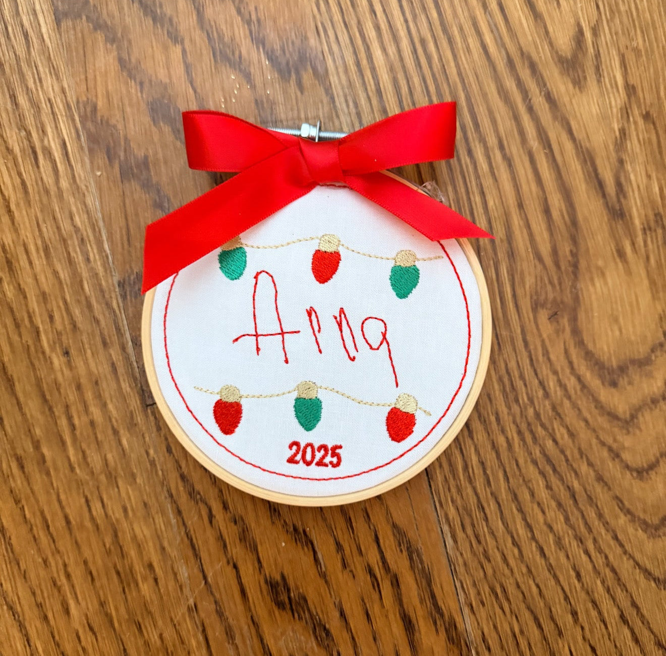 🎄 Custom Embroidered Christmas Ornament – Personalized Keepsake for 2025 🎄