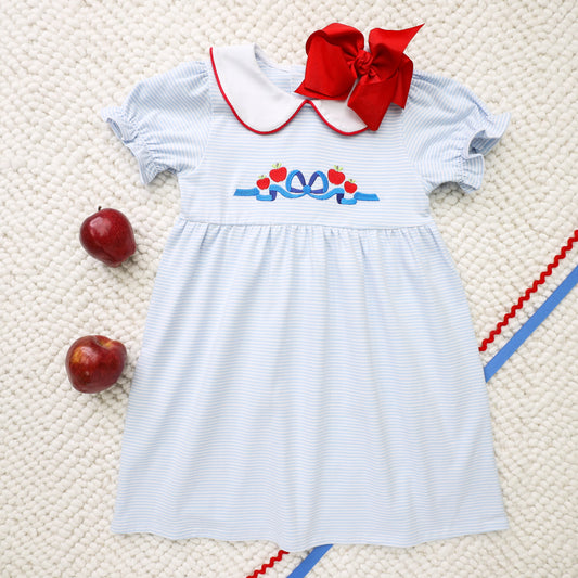 Apples & Bows Embroidery Dress