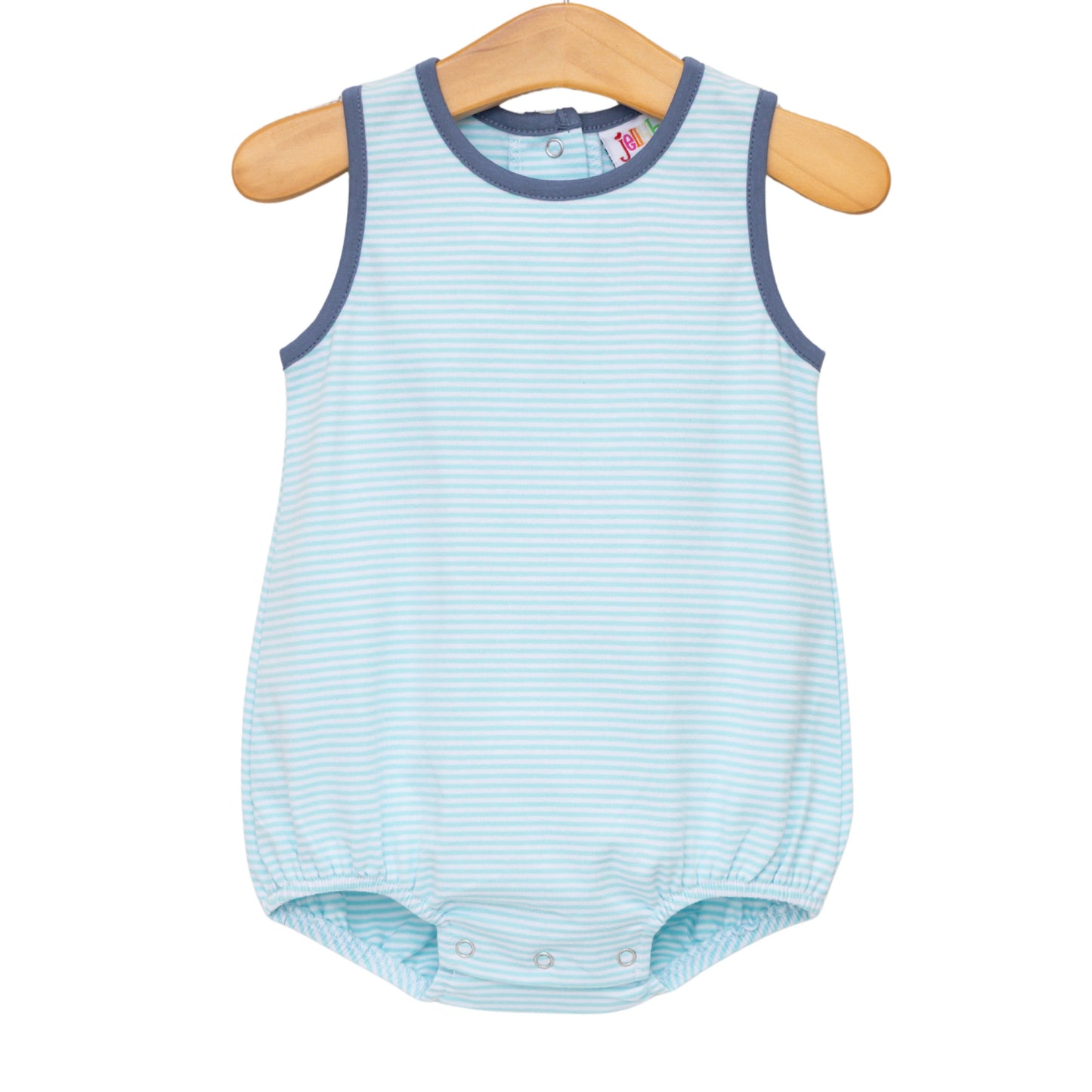 Avery Bubble - Aqua Stripe and Dusty Blue