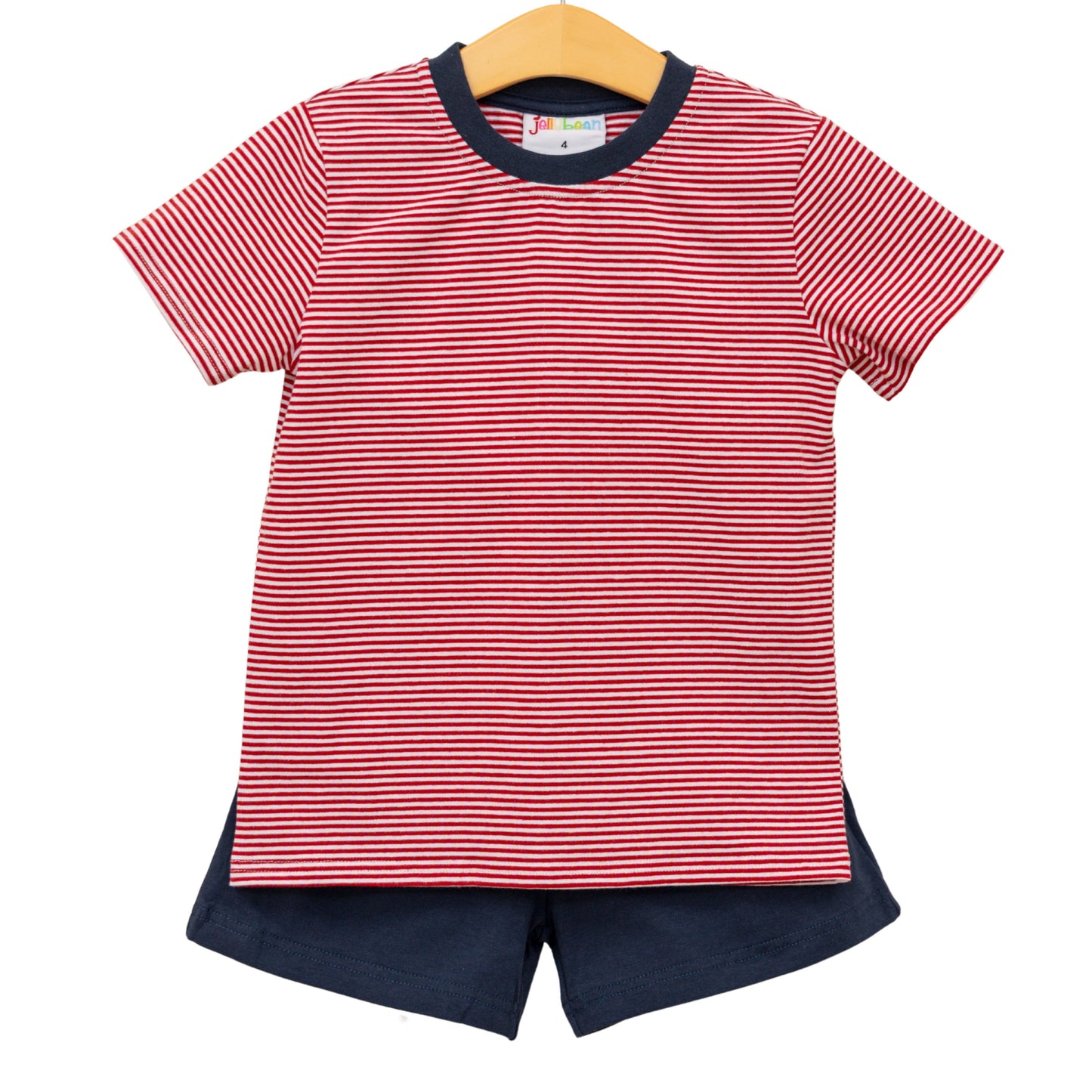 Avery Diaper Set - Red Stripe and Navy