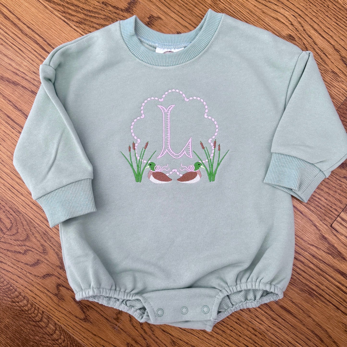 Mallard Embroidered Frame with Bow