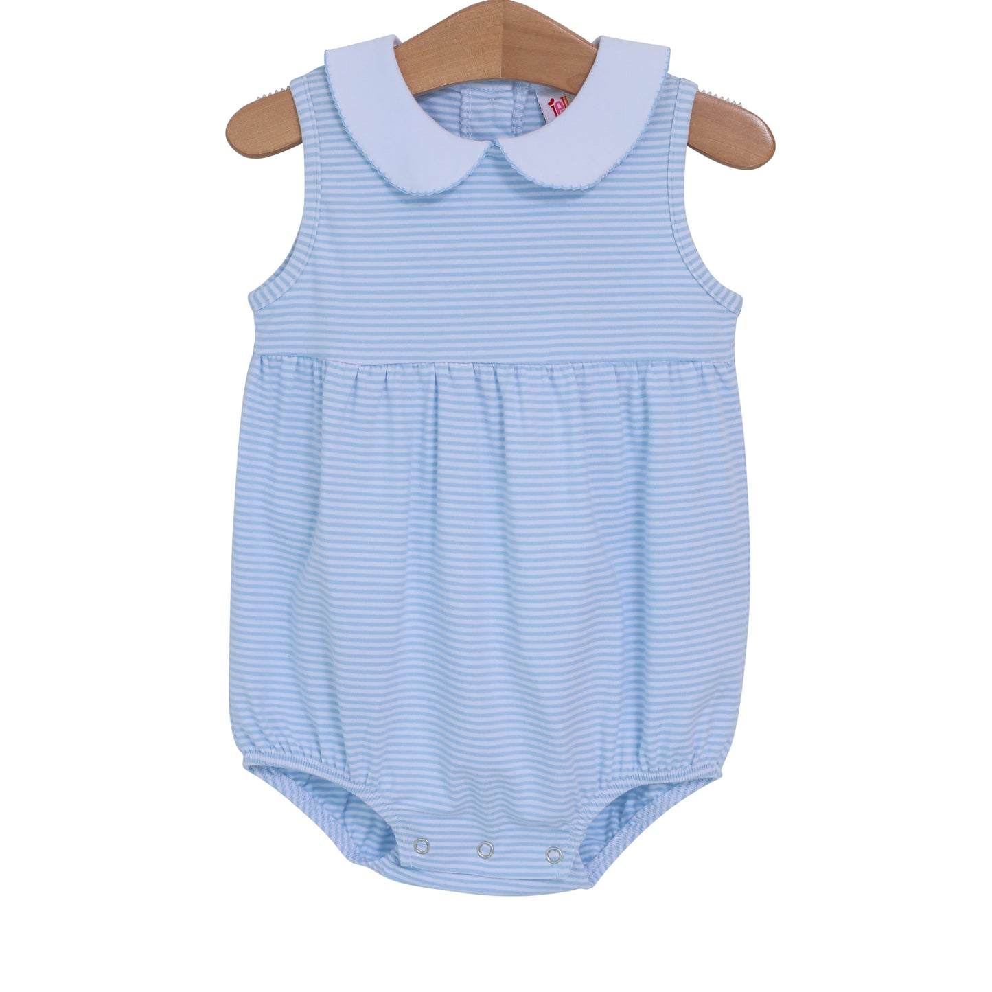 Charlotte Sleeveless Bubble - Light Blue Stripe