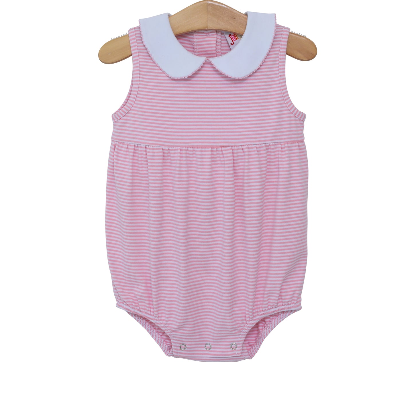 Charlotte Sleeveless Bubble - Light Pink Stripe