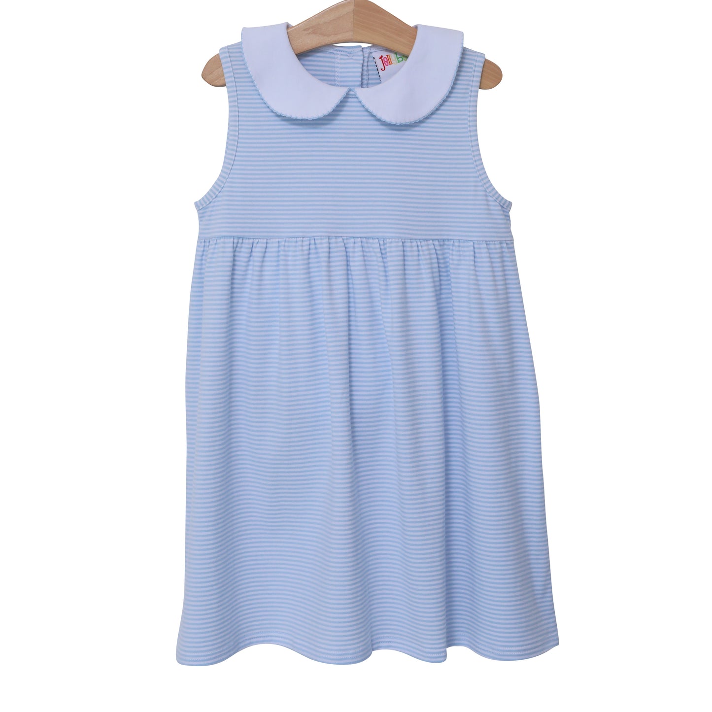 Charlotte Sleeveless Dress - Light Blue Stripe