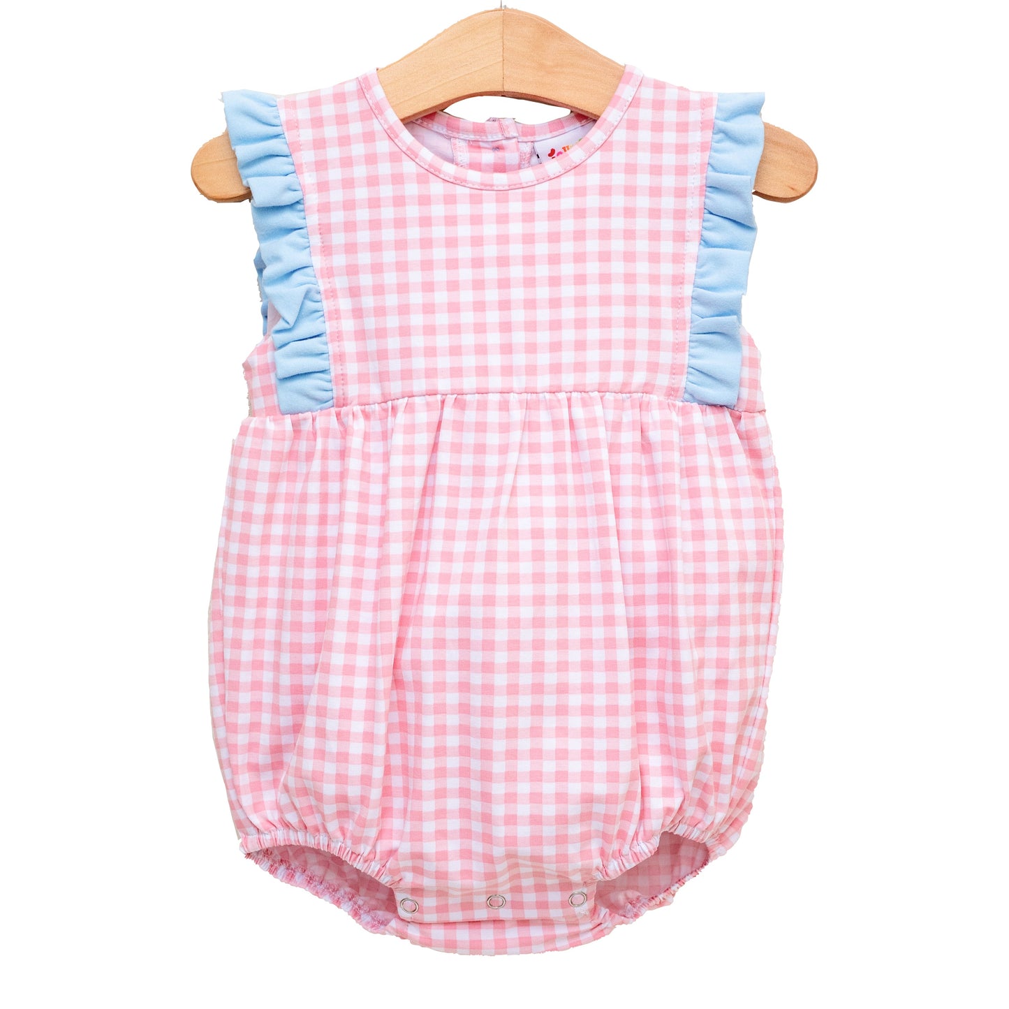 Evie Bubble - Light Blue and Pink Gingham