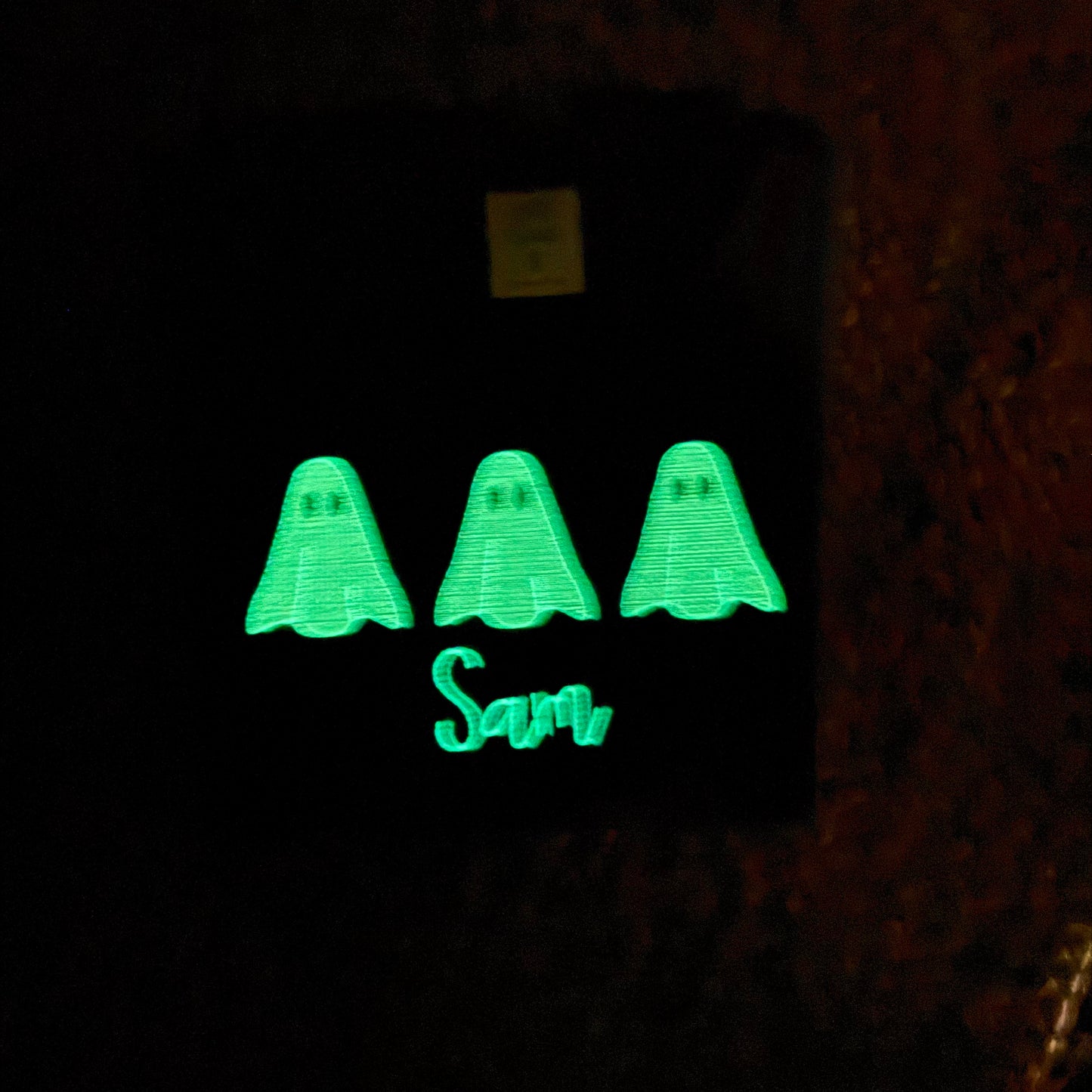 Boys Ghost Embroidered Tee - GLOW IN THE DARK