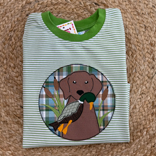 Hunting dog with Mallard Applique Shirt