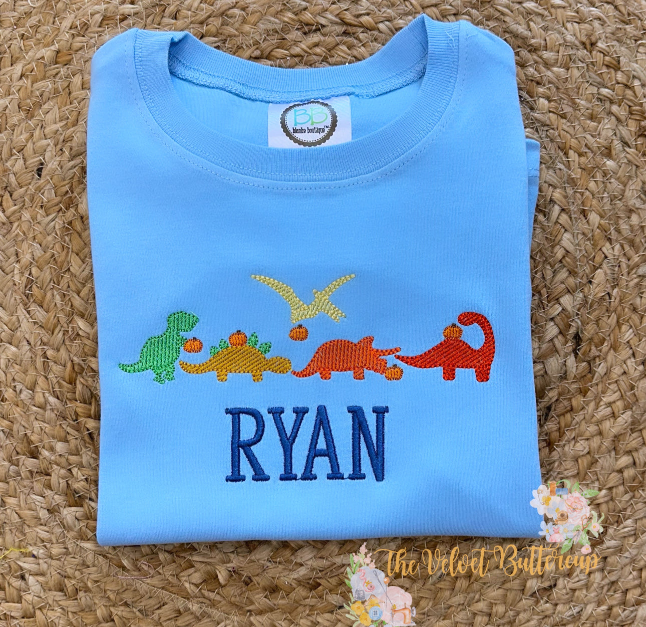 Fall Dinosaur Personalized Shirt with Pumpkins