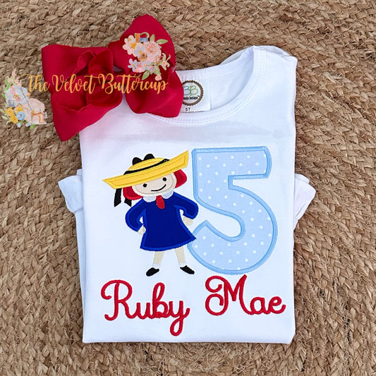 Madeline Birthday Applique Shirt