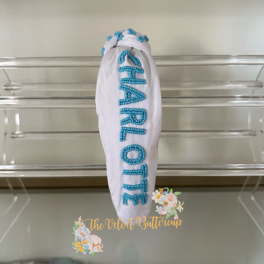 Custom Name Headband - Teal