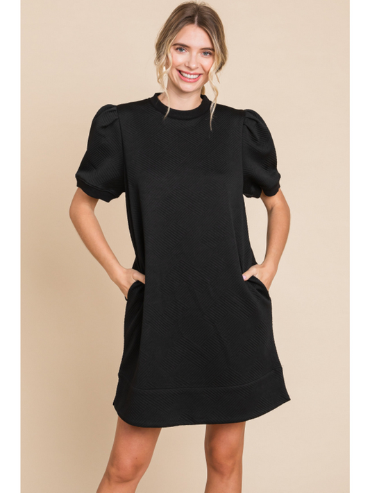 Textured Dress - Black