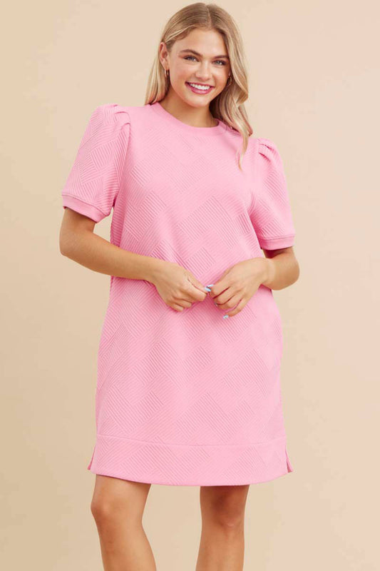 Textured Dress - Pink