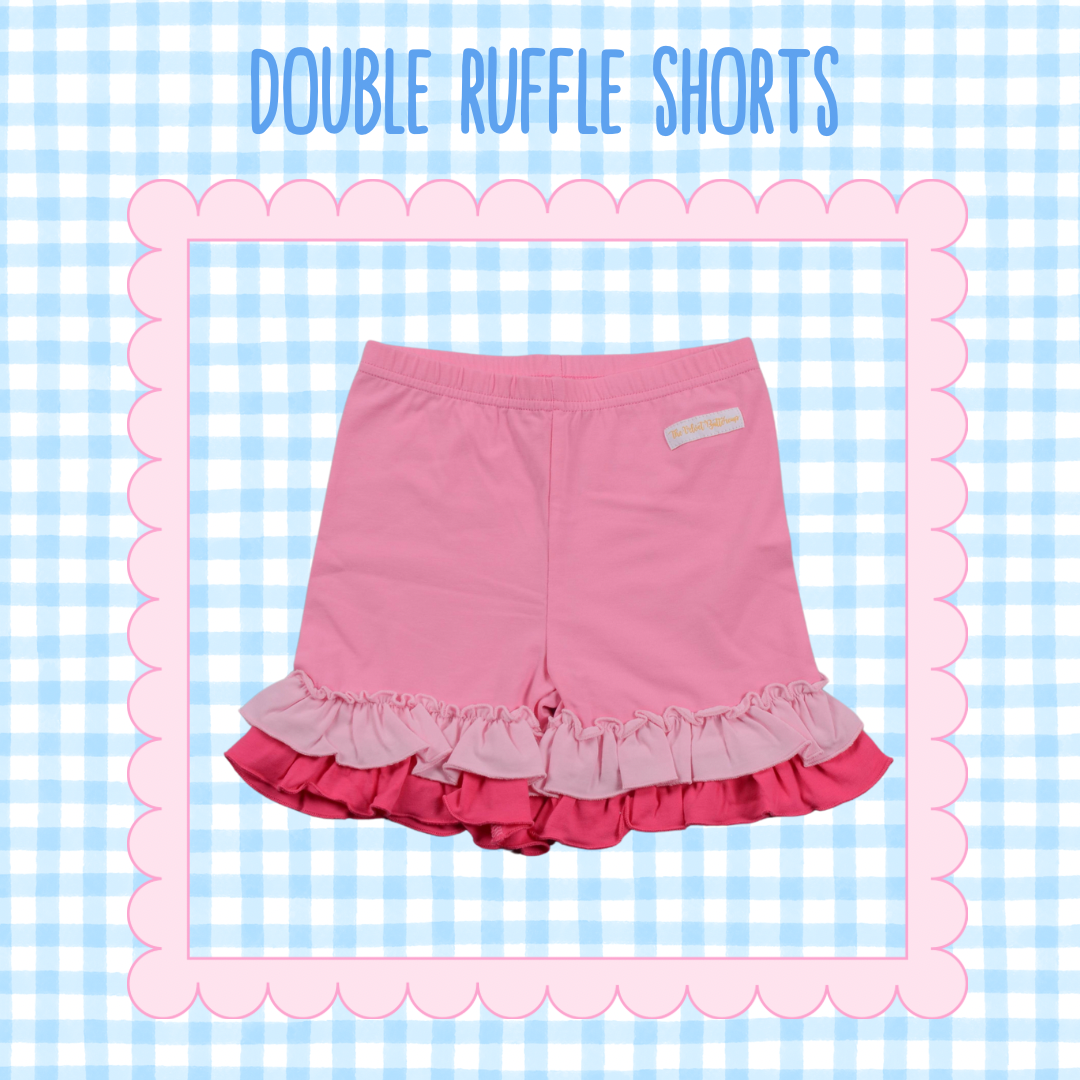 Double Ruffle Shorts - Pixie Pink