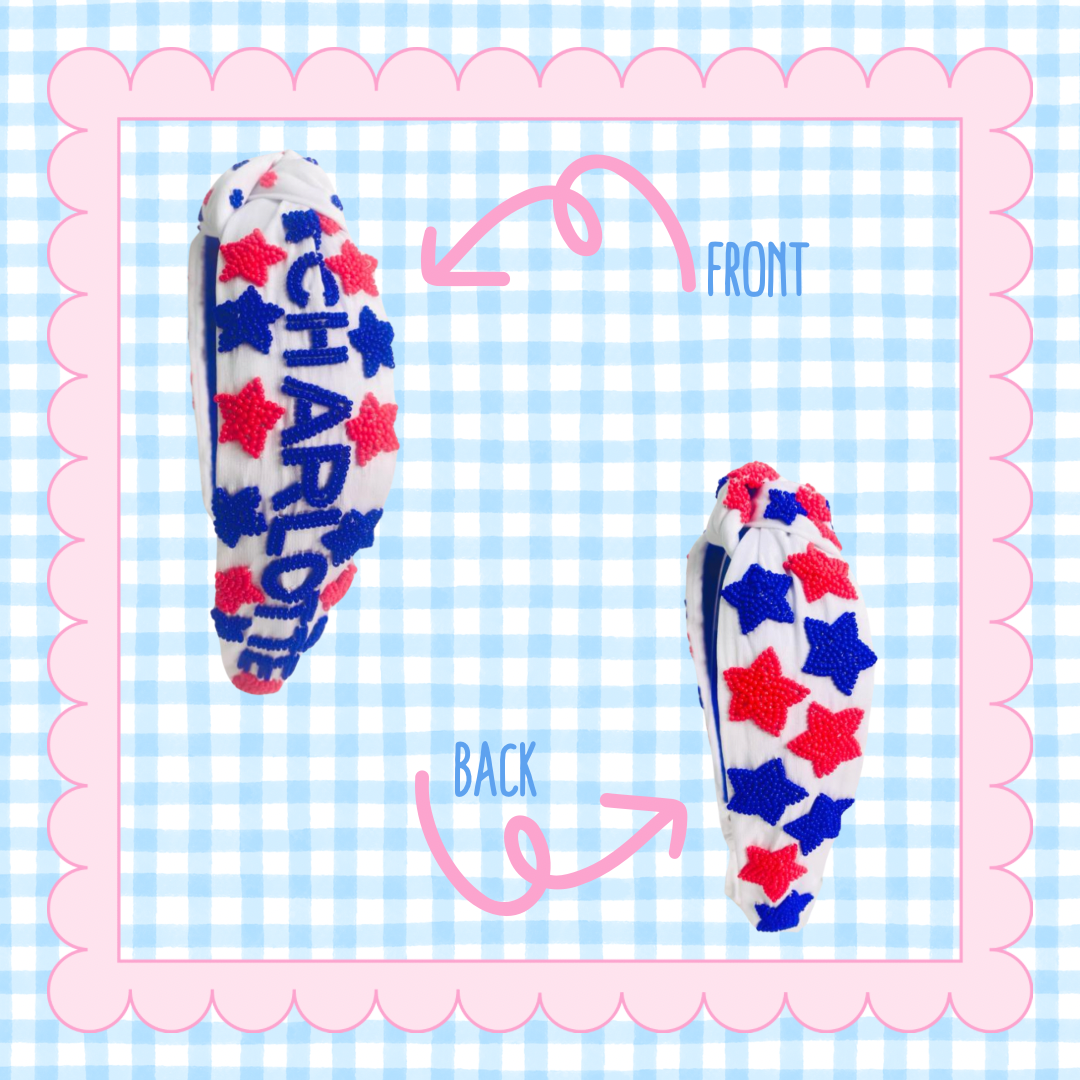 Patriotic Custom Name Headband