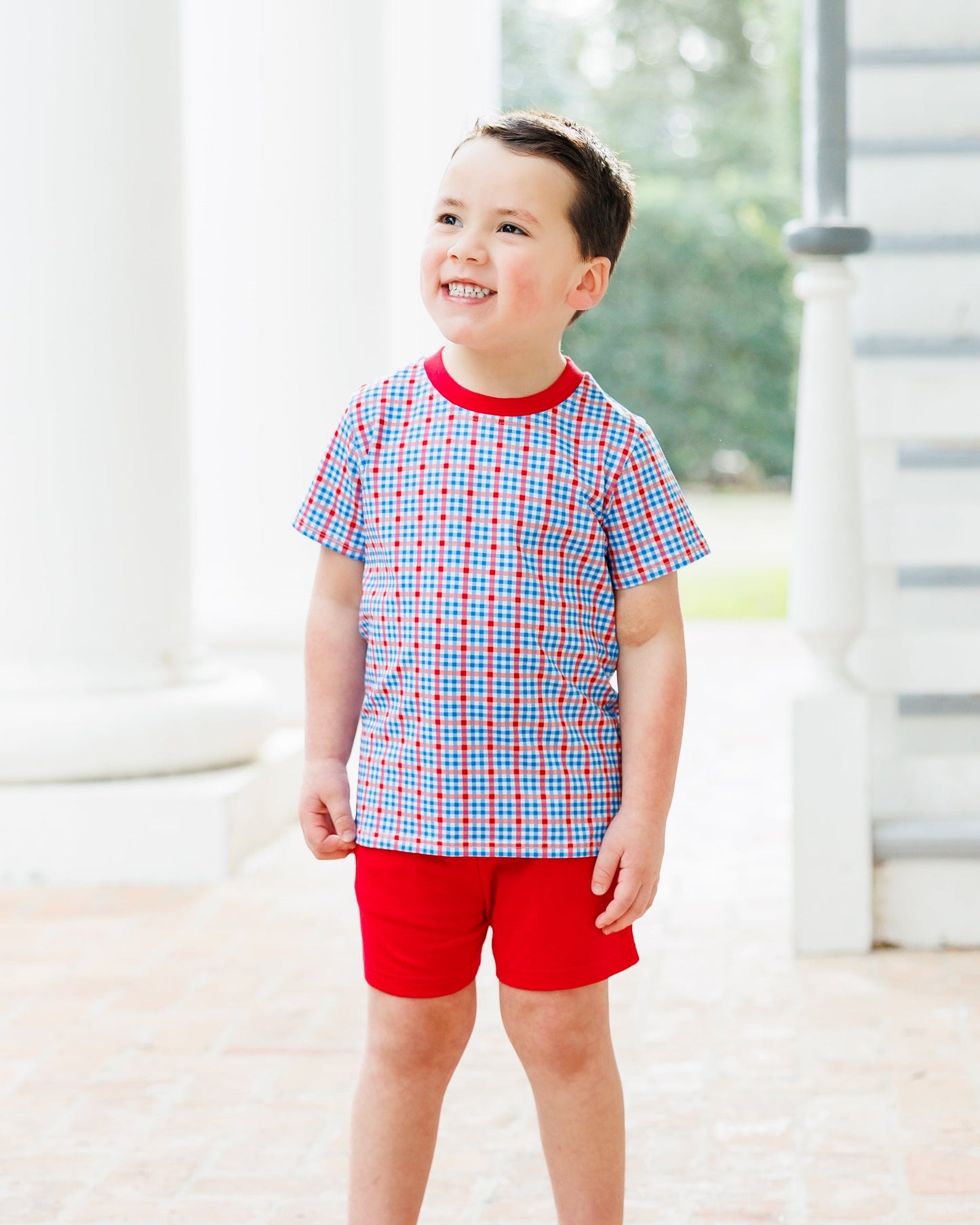 Patriotic Plaid - Avery Shorts Set