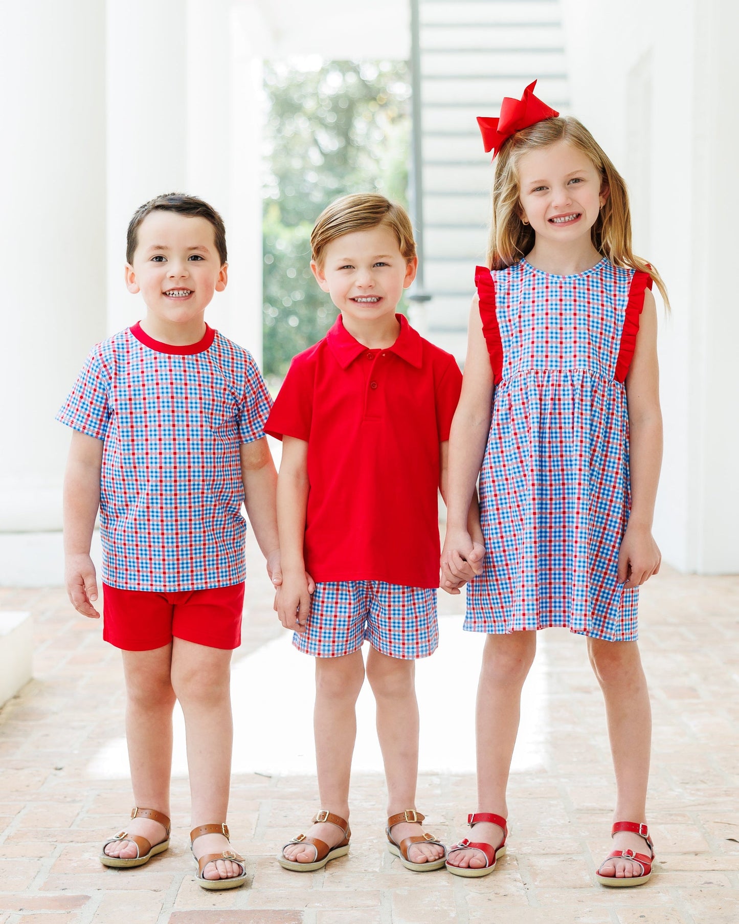 Patriotic Plaid - Avery Shorts Set