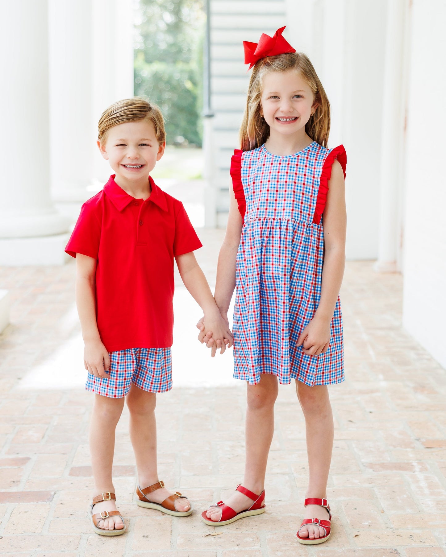 Patriotic Plaid Evie Dress
