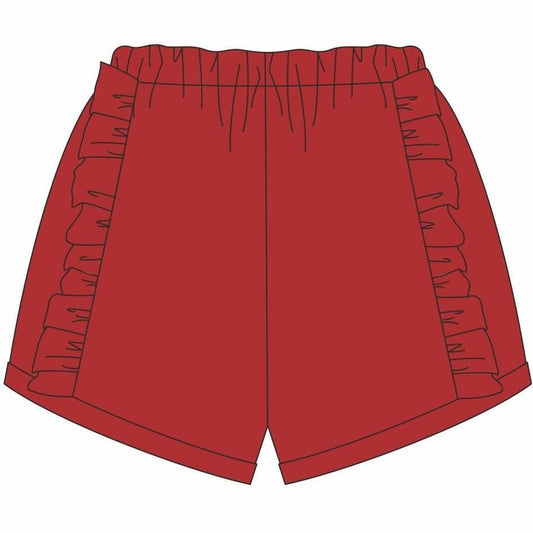 Ruffle Shorts - Red
