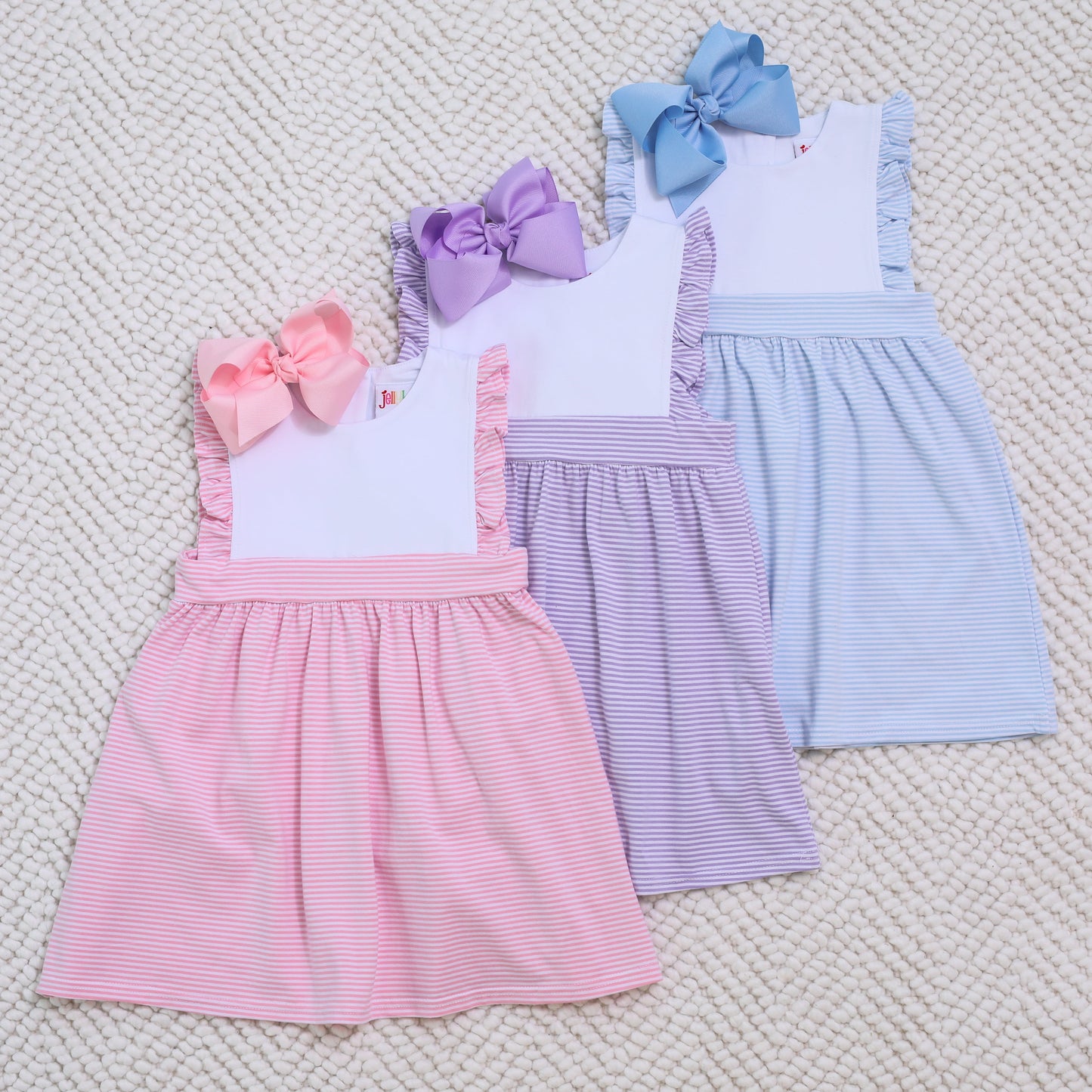 Sophia Dress - Lavender Stripe