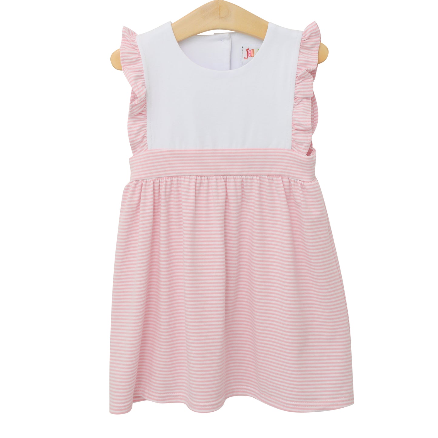 Sophia Dress - Light Pink Stripe