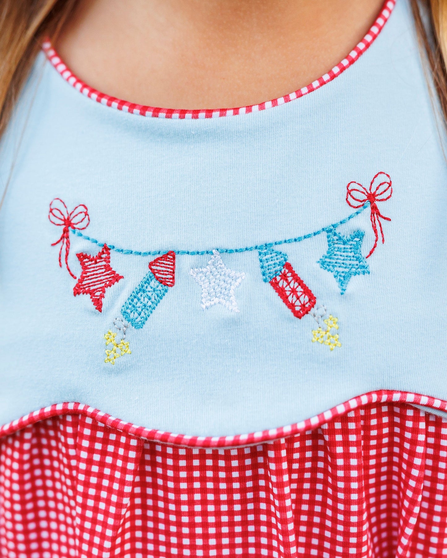 Star Spangled Banner Scallop Dress