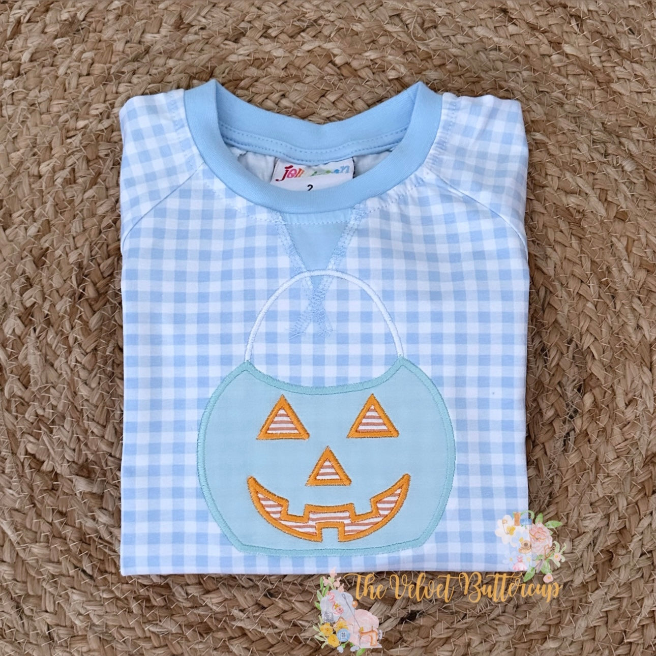 Boys Pastel Pumpkin Gingham Pullover