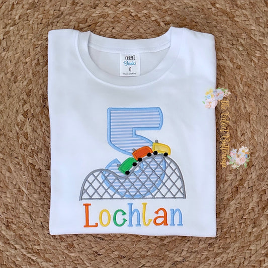 Roller Coaster Birthday Shirt