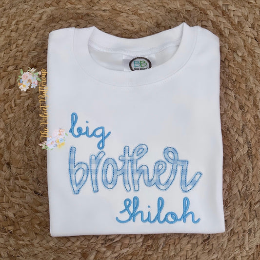 Big Brother Shirt Appliqué with Name
