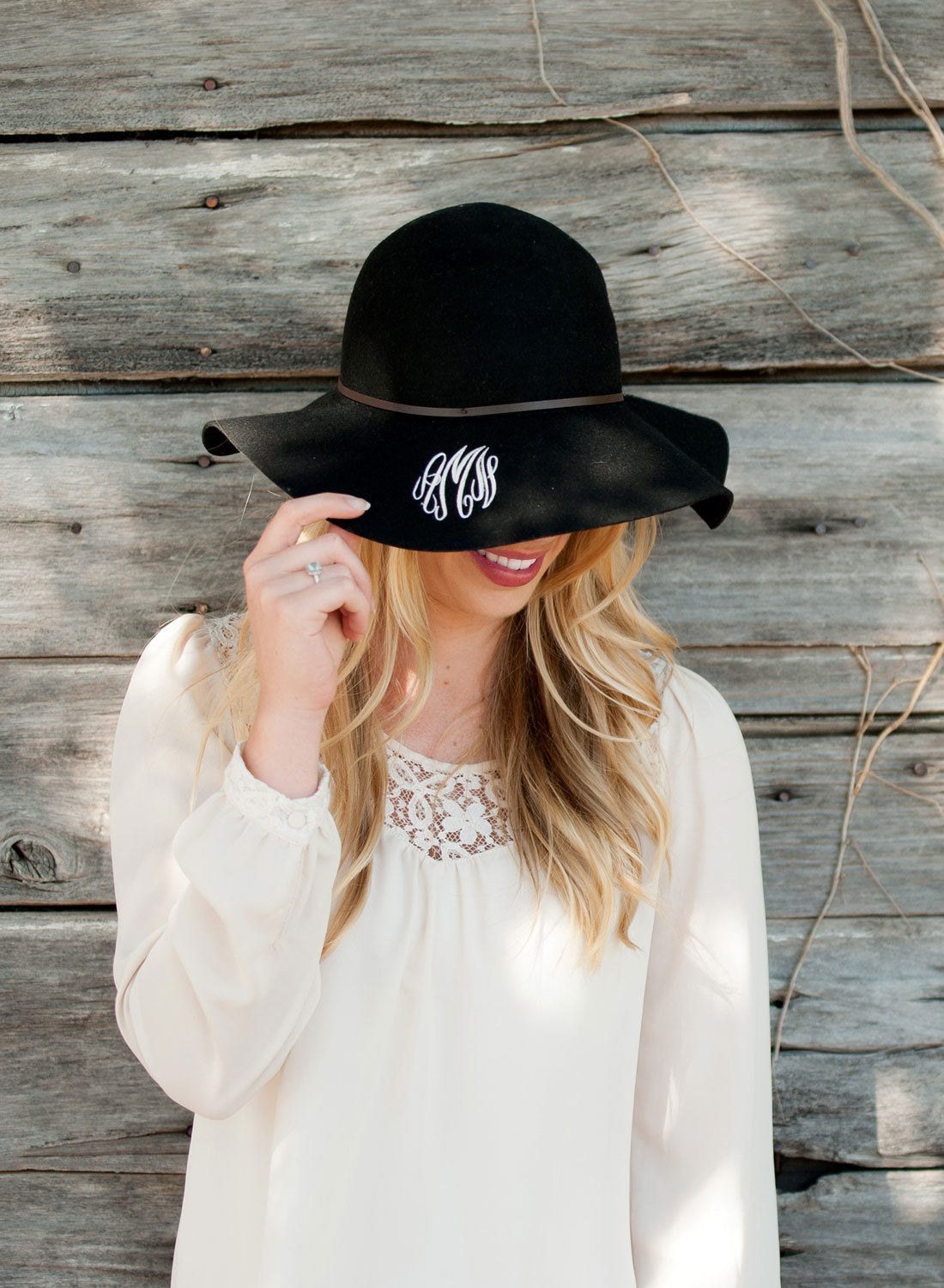 Monogram Floppy Hat - Monogrammed Floppy Hat - Monogram Fall Hat - Winter Hat - Personalized Floppy Hat - Personalized Rain Hat - Wool Hat