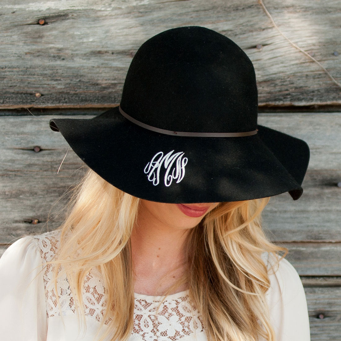 Monogram Floppy Hat - Monogrammed Floppy Hat - Monogram Fall Hat - Winter Hat - Personalized Floppy Hat - Personalized Rain Hat - Wool Hat