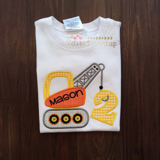 Birthday Shirt - First Birthday Shirt - Boys Birthday - Construction Birthday Shirt - Boys Birthday Shirt - Construction Birthday Party