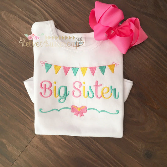 Big Sister Shirt - Sister Shirt - Little Sister Shirt - Big Sis Shirt - Ruffle Shirt - Girls Shirt - Spring Shirt